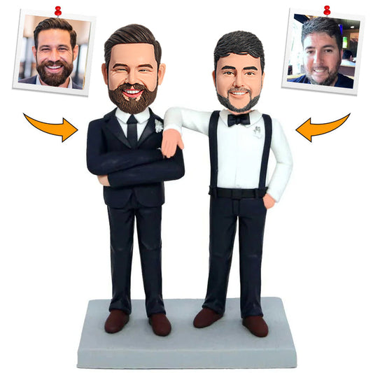 Groomsmen and Bridegroom Custom Bobbleheads