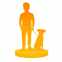 Fully Customizable 1 Person With Pet/Dog Memorial Custom Bobblehead