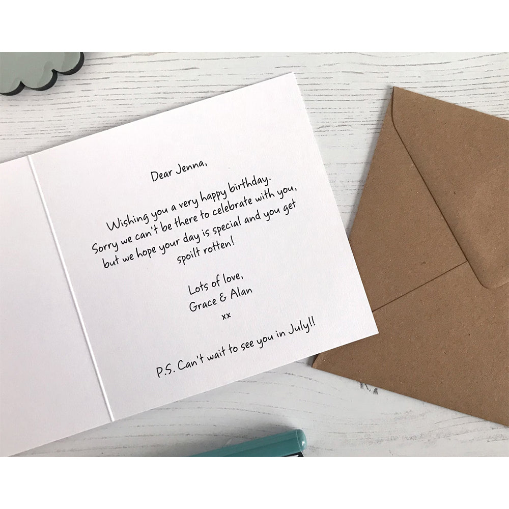 Custom Text Wishes Greeting Card