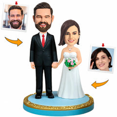 Couple Hand in Hand Wedding Custom Bobbleheads