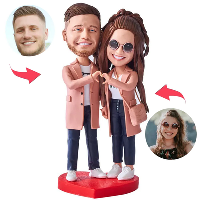 Couple Clothes Happy Fashion Couple Custom Bobbleheads