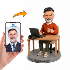 Custom Work From Home Boss Bobblehead