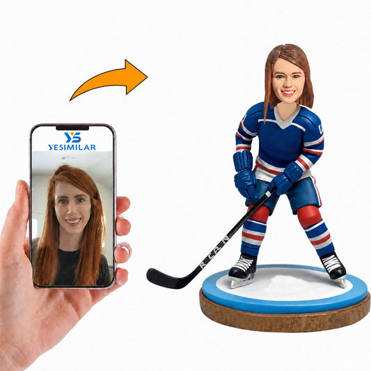 Handcraft Female Coach Hockey Player Custom Bobbleheads Personalized Figure