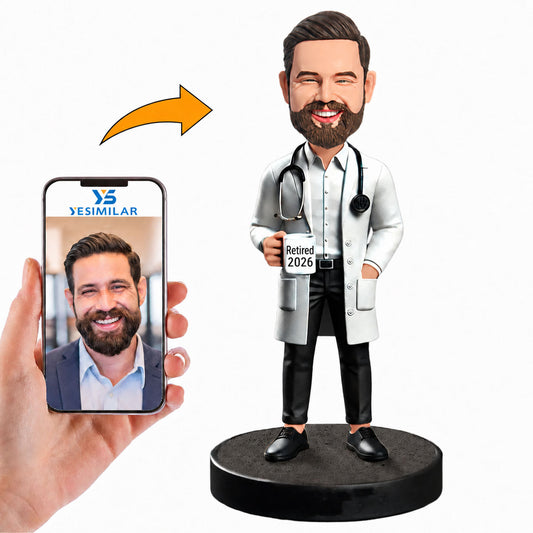 Handmade Male Doctor Retired 2026 Custom Bobbleheads