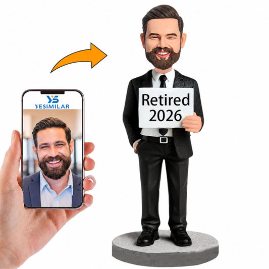 Retired 2026 Black Suit Boss Custom Bobbleheads