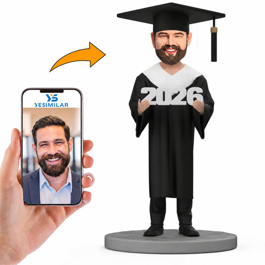 Handcraft Graduation Gifts Happy Graduation 2026 Man Custom Bobbleheads