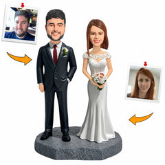 Handcraft Hug with Love Wedding Couple Custom Bobbleheads