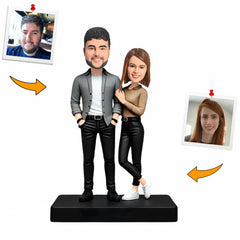 Handmade Gifts Happy Sweet Couple Custom Bobbleheads Personalized Figure