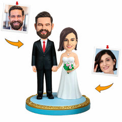 Couple Hand in Hand Wedding Custom Bobbleheads