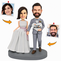 Wedding Just Married Couple Custom Bobbleheads