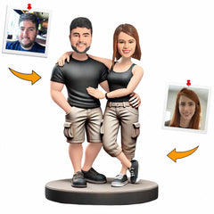 Cool Couple Custom Bobbleheads Personalized Doll Handmade Gifts