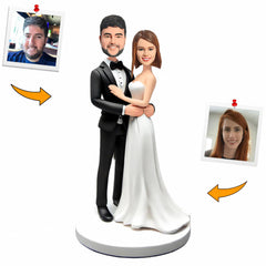 Custom Happy Couple Wedding Dress Bobblehead