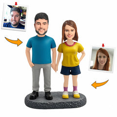 Handcraft Fashion Forward Trendy Couple Custom Bobbleheads