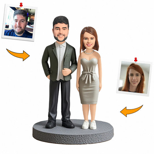 Custom Trendy Outfits Couple Figure Bobblehead