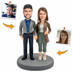 Handcraft Modern Casual Couple Custom Bobbleheads Personalized Figure