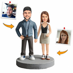 Handcraft Casual Fridays Couple Custom Bobbleheads Personalized Figure