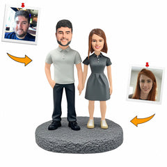 Handcraft College Sweethearts Couple Custom Bobbleheads Personalized Doll