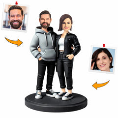 Handmade Fashion Casual Couple Custom Bobbleheads Personalized Figure