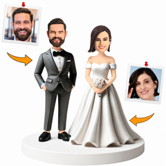 Custom Groomsmen And Bridesmaids Cake Topper Bobblehead