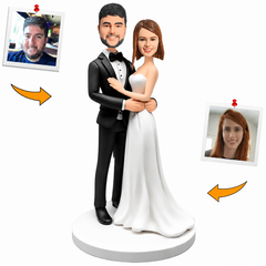 Handmade Gifts Happy Couple Wedding Dress Custom Bobbleheads