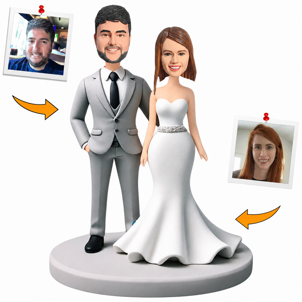 Handmade Gifts Married Couple Wedding Gifts Custom Bobbleheads