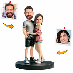 Handmade Casual Couple Sexy Woman Custom Bobbleheads Personalized Figure