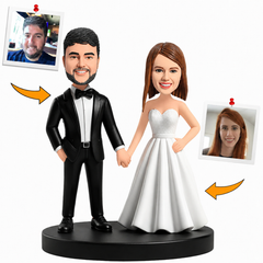 Handmade Gifts Bride And Groom Wedding Custom Bobbleheads Cake Topper