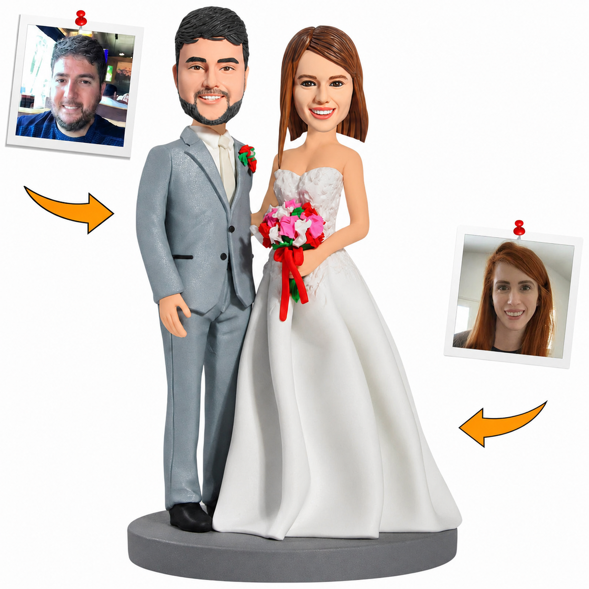Handmade Gifts Wedding Couple Custom Bobbleheads Anniversary Gifts