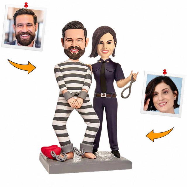 Custom the Police and Prisoner Couple Bobblehead