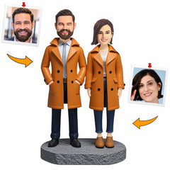 Casual Chic Couple Custom Bobbleheads Handcraft