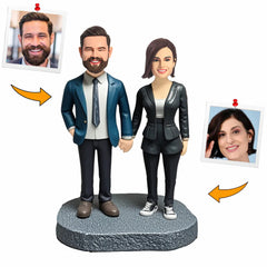 Handcraft Office Chic Couple Custom Bobbleheads Personalized Figure