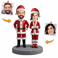 Hadmade Christmas Gifts Happy Christmas Couple Custom Bobbleheads