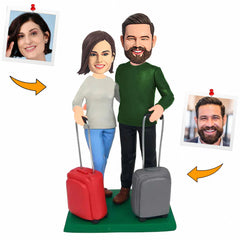 Travel Couple Custom Bobbleheads