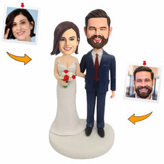 Happiness Wedding Happy Couple Custom Bobbleheads