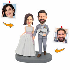 Wedding Just Married Couple Custom Bobbleheads