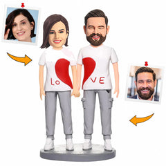 LOVE Clothes Couple Custom Bobbleheads