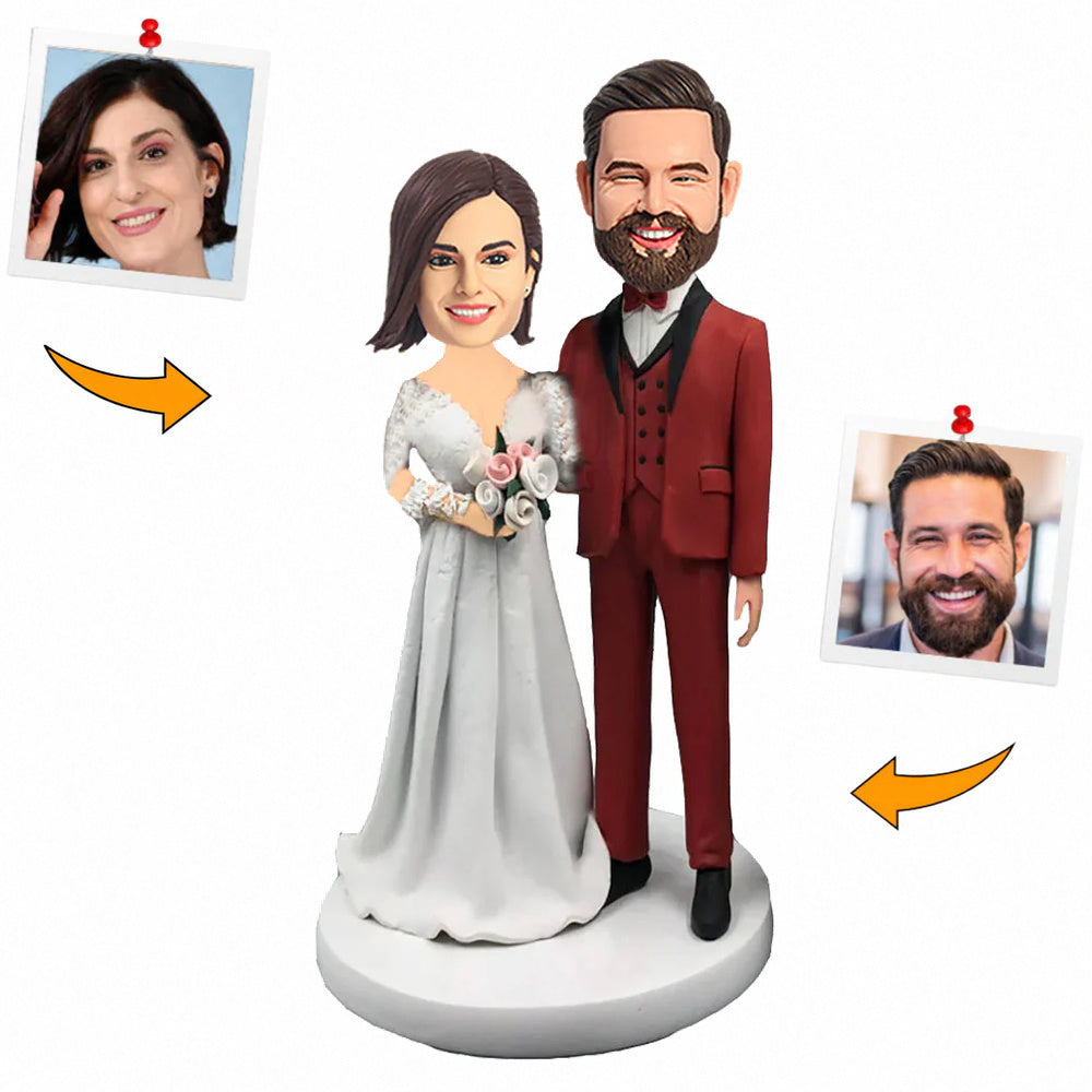 Wedding Clothing Couple Custom Bobbleheads