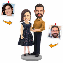 Fashion Lady and Business Man Couple Custom Bobbleheads
