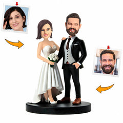 Handmade Wedding Attire Wedding Couple Custom Bobbleheads