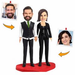 Couple Wearing Formal Attire Custom Bobbleheads