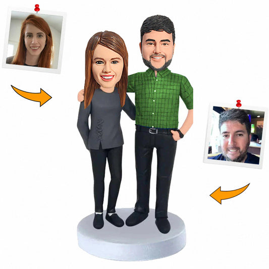 Business Man and Wife Couple Custom Bobbleheads