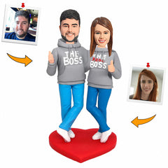 Boss and Real Boss Couple Custom Bobbleheads
